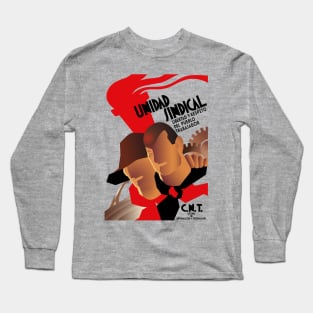 CNT Unidad Sindical - Spanish Civil War, Anarchist, Socialist, Leftist Long Sleeve T-Shirt